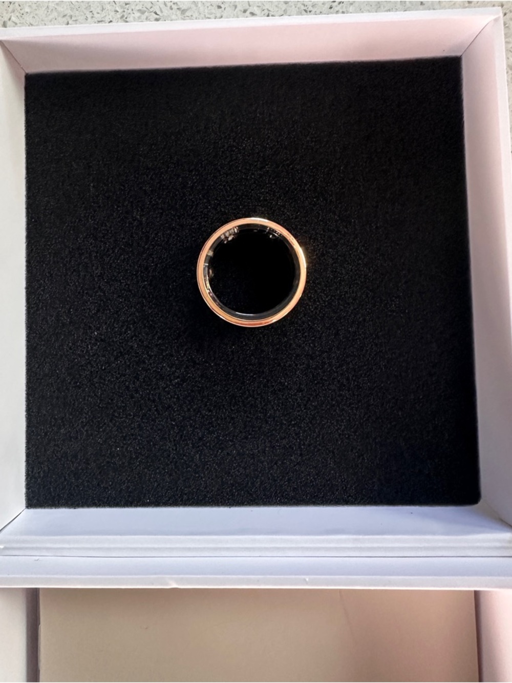 Oura Rose Gold and Black Two-Tone Women's Ring - Picture 5 of 7